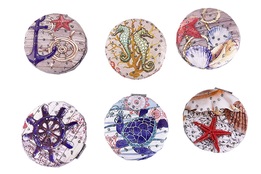 SPECCHIETTO METALLO TONDO 6 DEC ASS 