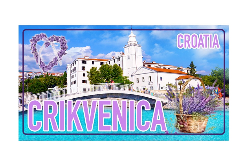 MAGNETE TARGA METALLO 10*5 CM CRIKVENICA 