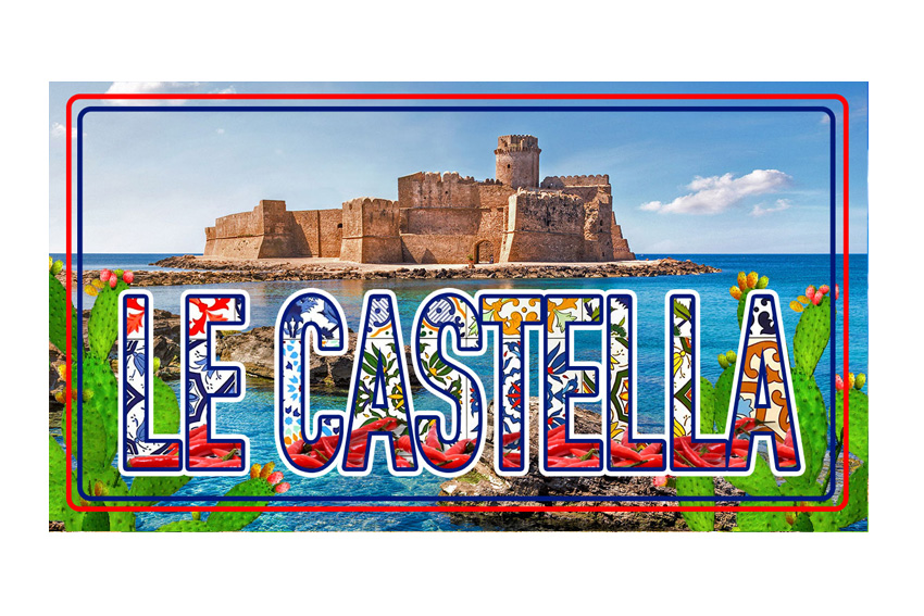 MAGNETE TARGA METALLO 10*5 CM LE CASTELLA 