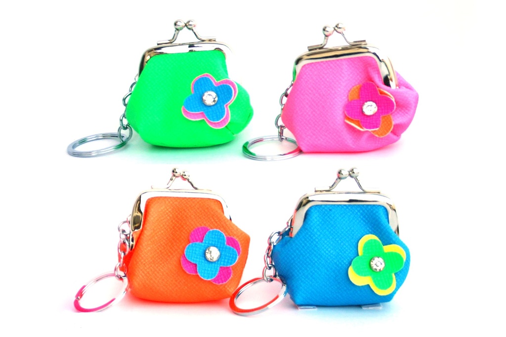 PORTACHIAVI PORTAMONETE FINTA PELLE 4 COL ASS 