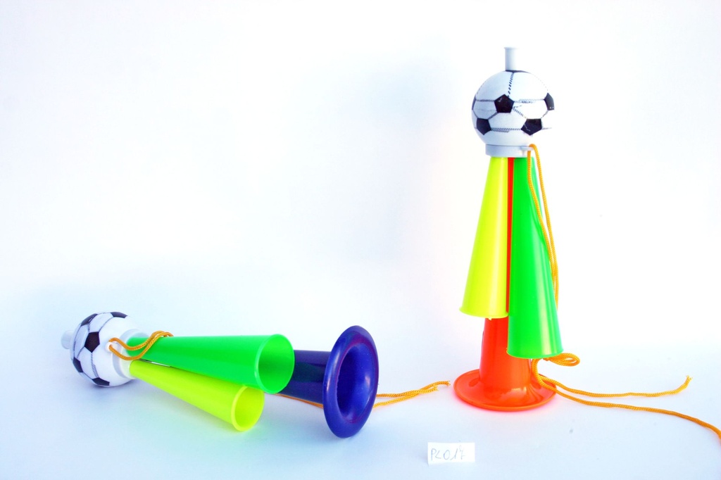 TROMBETTA PALLONE PLASTICA L. 22 CM SOL ASS 