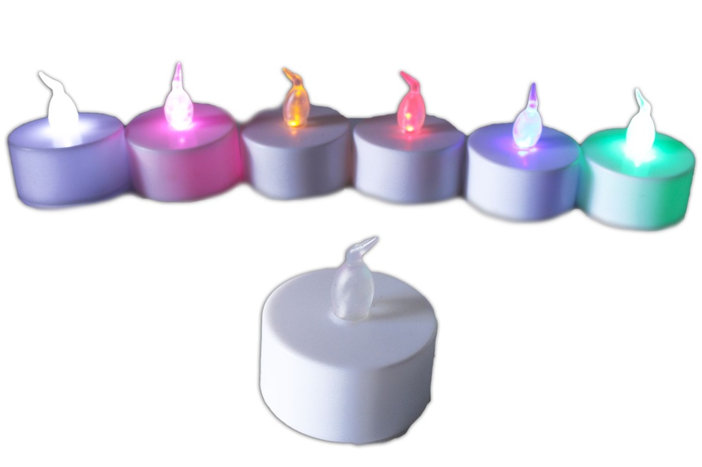 CANDELINE PLASTICA C/LUCE 3.5*1.8 CM COL ASS 