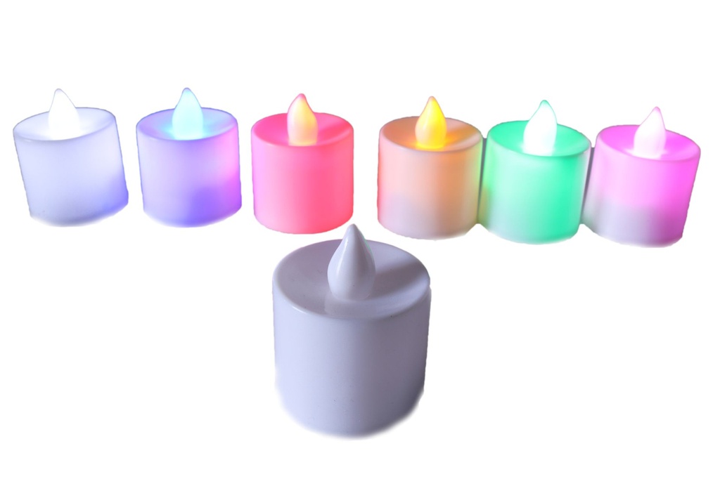 CANDELINE PLASTICA C/LUCE 3.5*3.1 CM COL ASS 