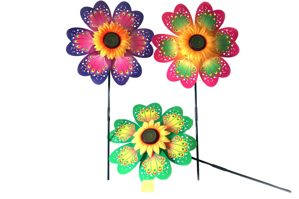 GIRANDOLA GIRAS MULTICOL DIAM 45 CM C/MANICO PLAST 