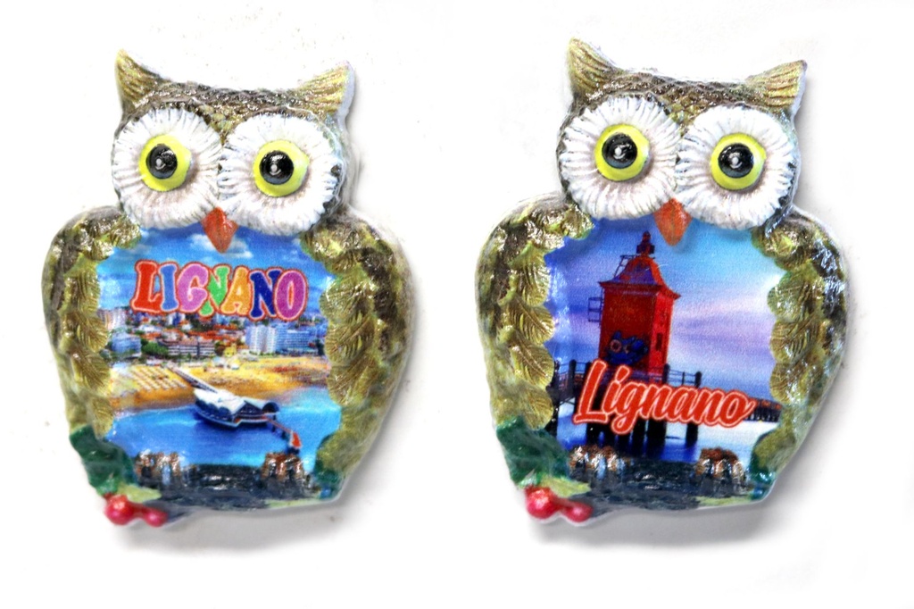 MAGNETE PLASTICA GUFO LIGNANO 