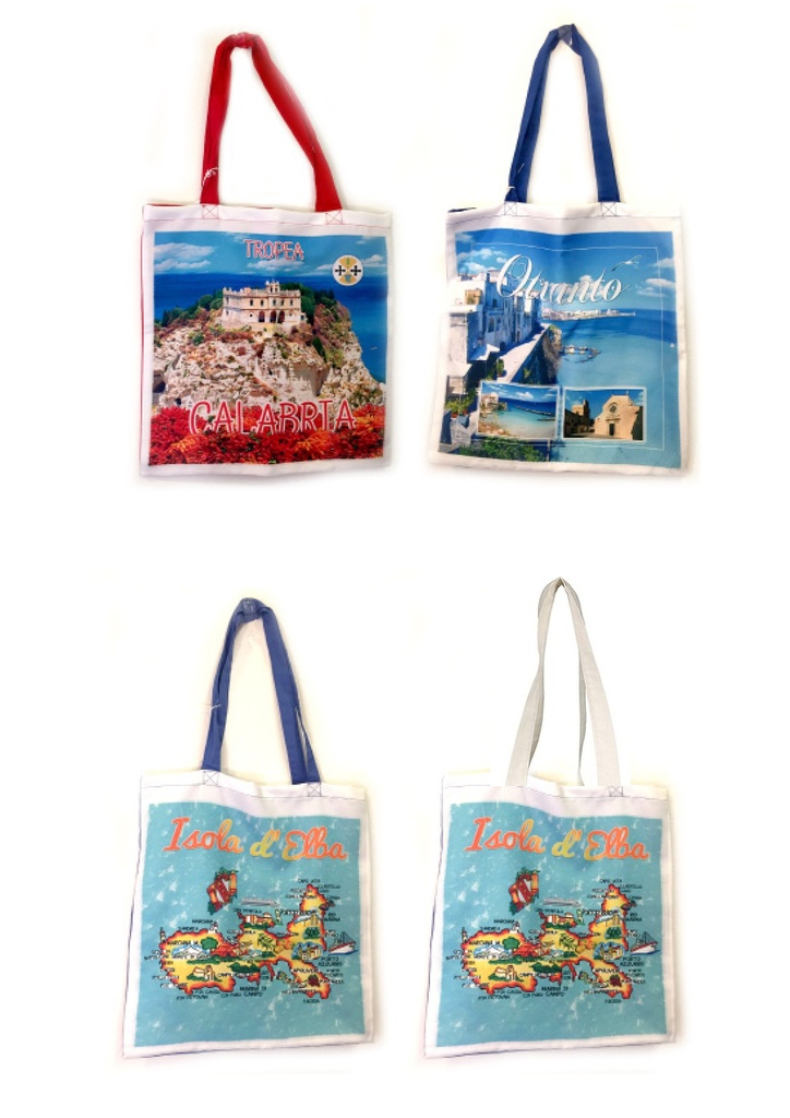 BORSA STOFFA DA PERS. RETRO C/MAIOLICHE 