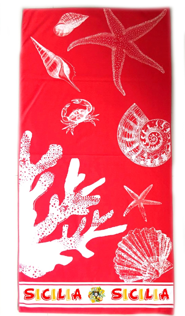 ASCIUGAMANO DA SPIAGGIA CON DISEGNI MARINI DA PERS 