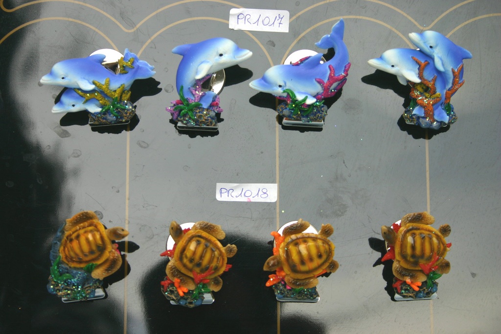 MAGNETE TARTARUGA RESINA c/MOLLETTA 6 MOD. ASS. 