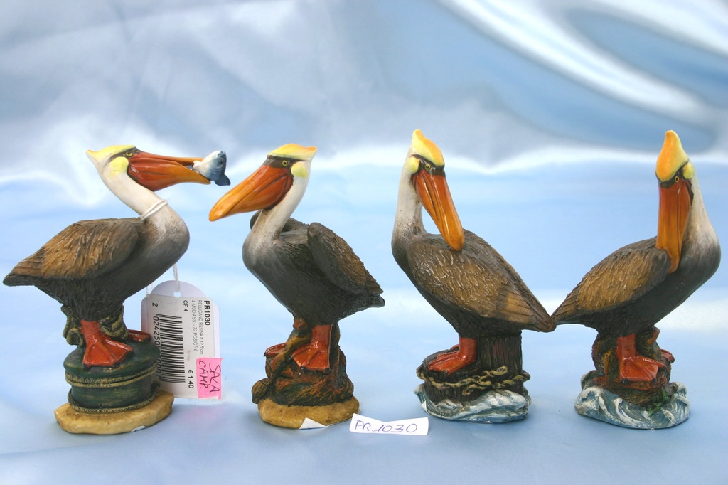 PELLICANO RESINA h.12,5 cm  4 MOD ASS. 