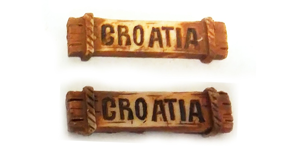 TARGHETTA RESINA CM 3x0,7 CROATIA 