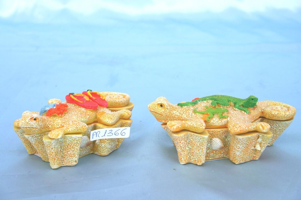 SCATOLETTE RESINA DECORO SABBIA GEKO 