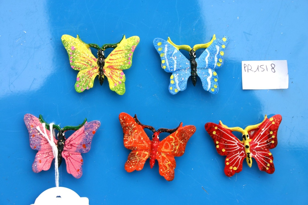 MAGNETE RESINA FARFALLA BRILLANTINI 2" 