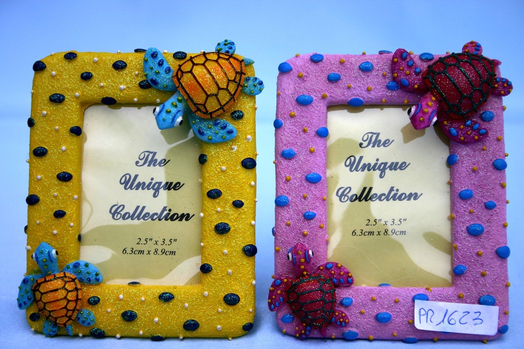 PORTAFOTO RESINA TARTARUGA C/GLITTER 4 MOD. ASS. 