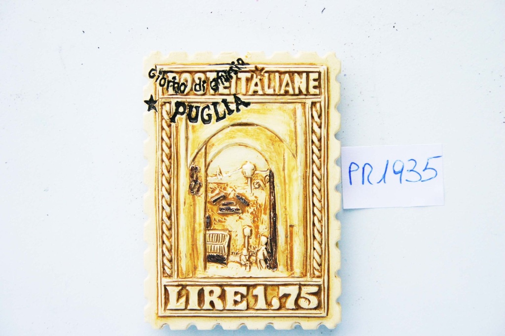 MAGNETE RESINA FRANCOBOLLO PUGLIA 