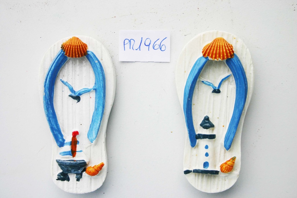 MAGNETE RESINA BIANCO/BLU CIABATTA 2 MOD.ASS. 