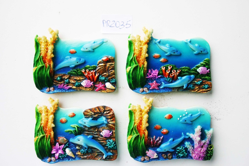 MAGNETE RESINA C/VEDUTA 4 MOD.ASS 