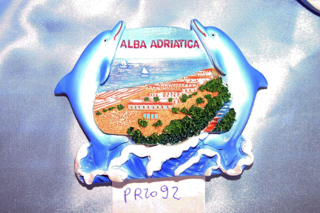 MAGNETE DUE DELFINI RESINA ALBA ADRIATICA 