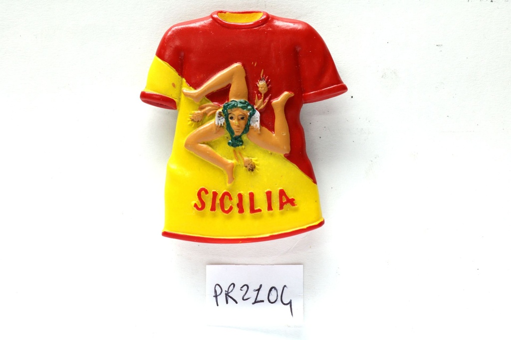 MAGNETE RESINA T-SHIRT SICILIA 2 COL. 