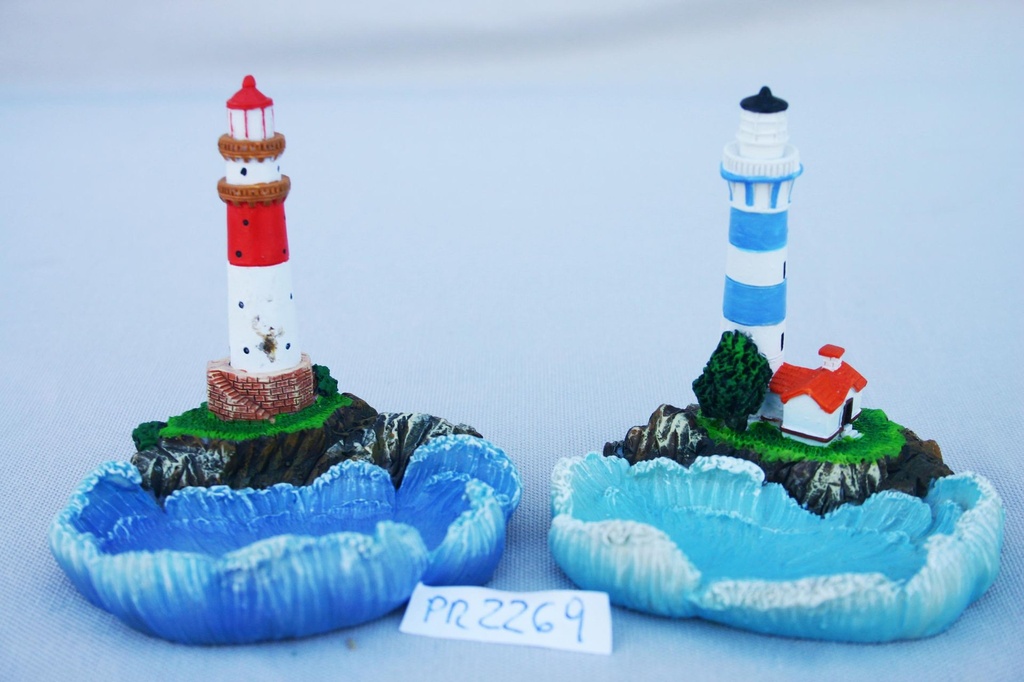 POSACENERE RESINA C/FARO 2 MOD. ASS.TI 