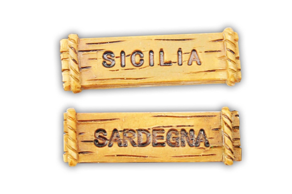 TARGHETTE RESINA CM 3x0,7 SICILIA 