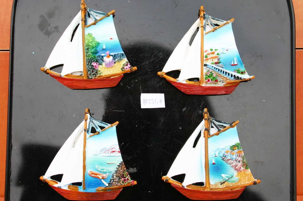 MAGNETE RESINA BARCA C/VEDUTA 4 MOD.ASS. 