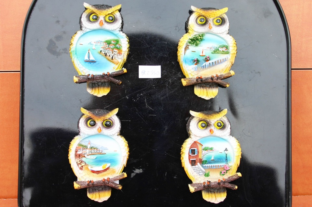 MAGNETE RESINA GUFO C/VEDUTA 4 MOD.ASS. 