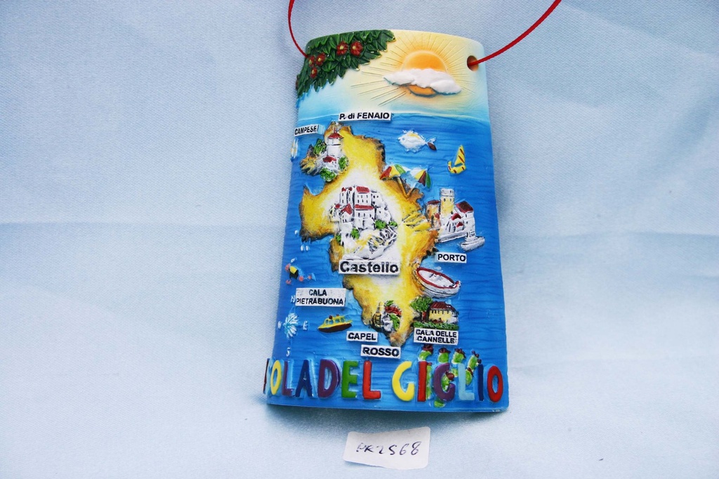 TEGOLA RESINA C/VEDUTA ISOLA DEL GIGLIO 