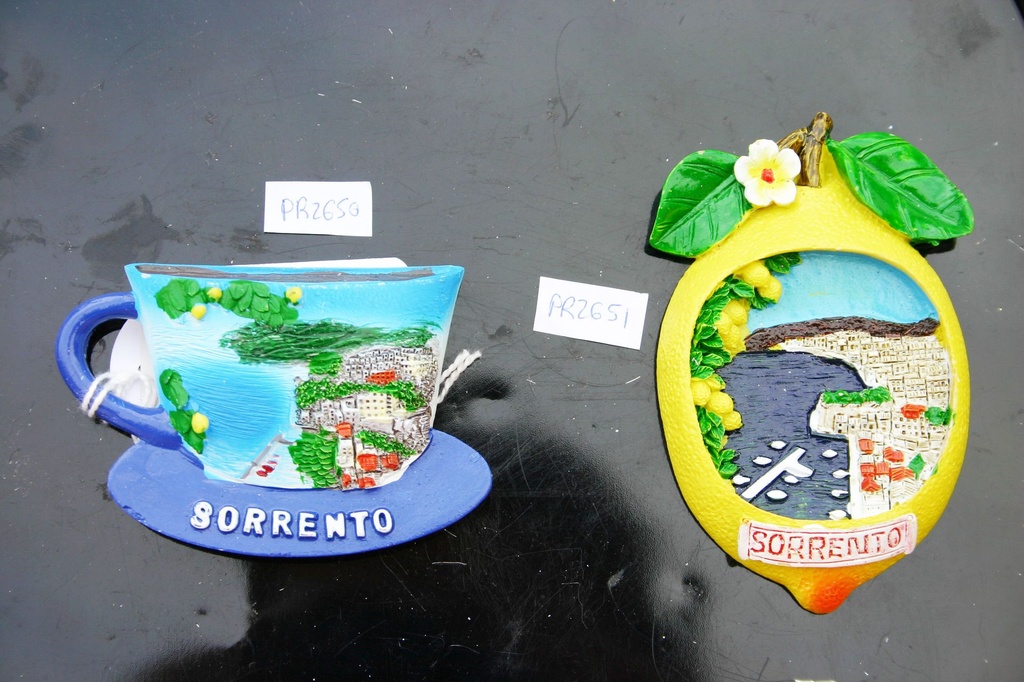 MAGNETE RESINA LIMONE VEDUTA SORRENTO 