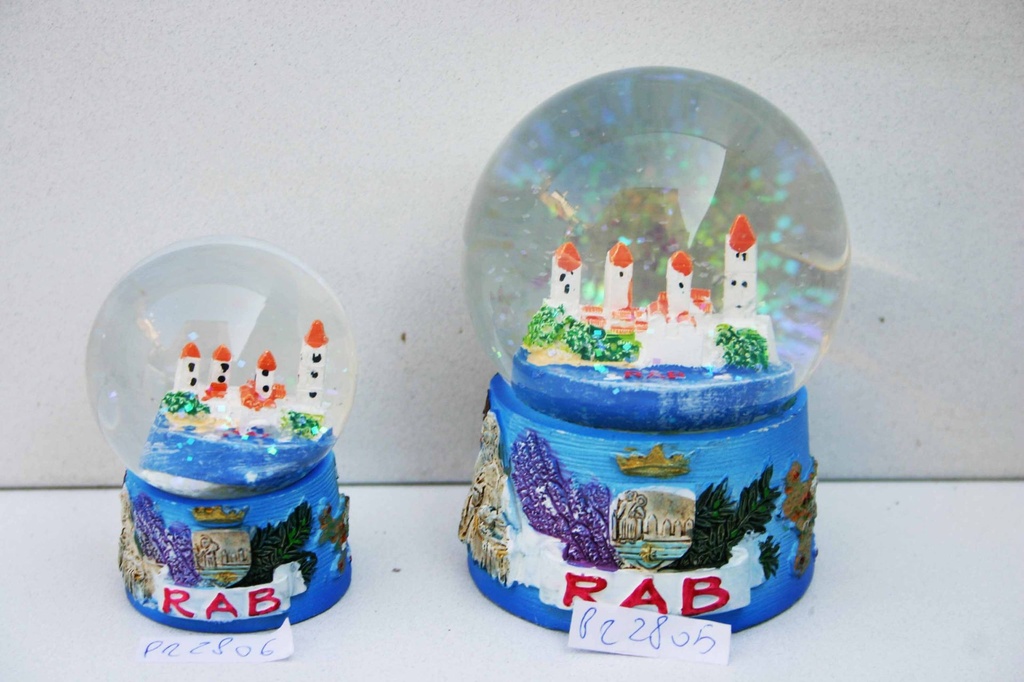 BOLLA NEVE VETRO B/RES. PIC RAB 