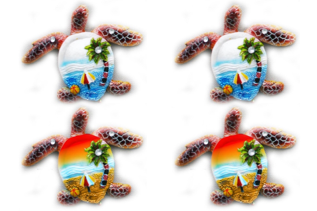 MAGNETE TARTARUGA RESINA 4" 4 MOD ASS 