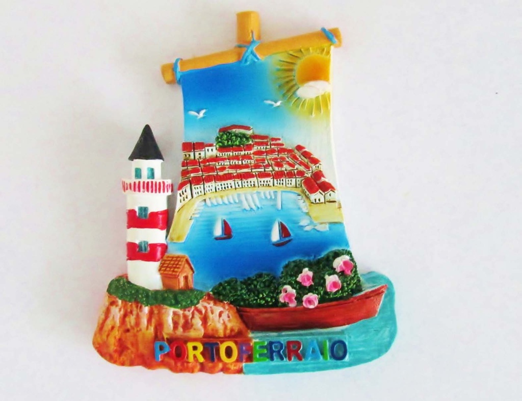 MAGNETE FARO BARCA RESINA PORTOFERRAIO 