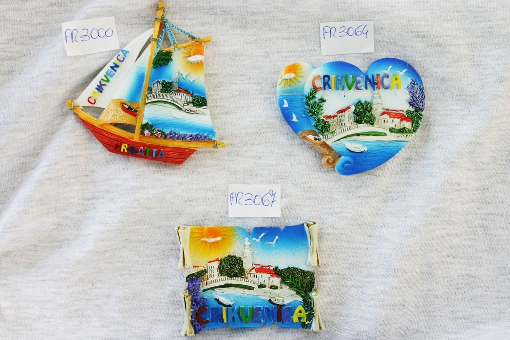 MAGNETE BARCA BIANCA RESINA CRIKVENICA 