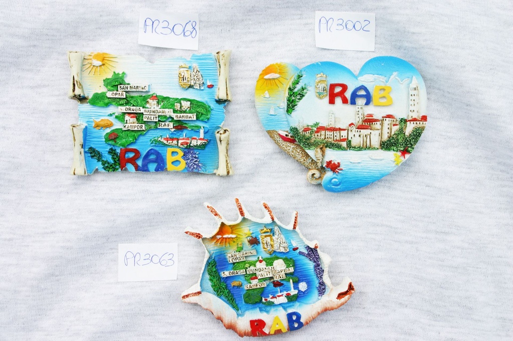 MAGNETE BARCA BIANCA RESINA RAB 