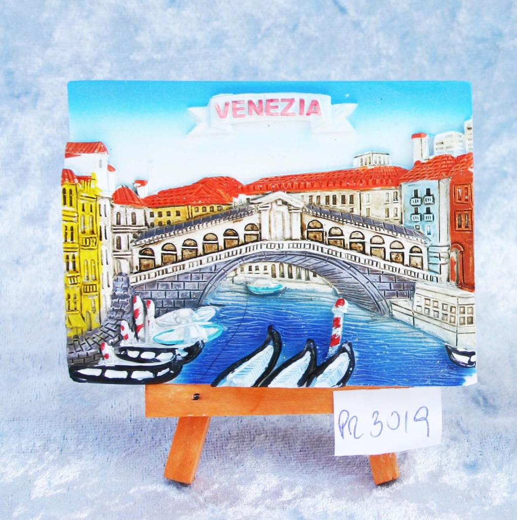 VEDUTA RESINA B/LEGNO VENEZIA RIALTO 3X4 