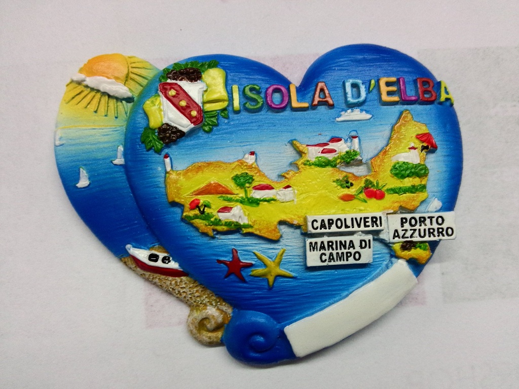 MAGNETE RESINA DOPPIOCUORE IS. D'ELBA 