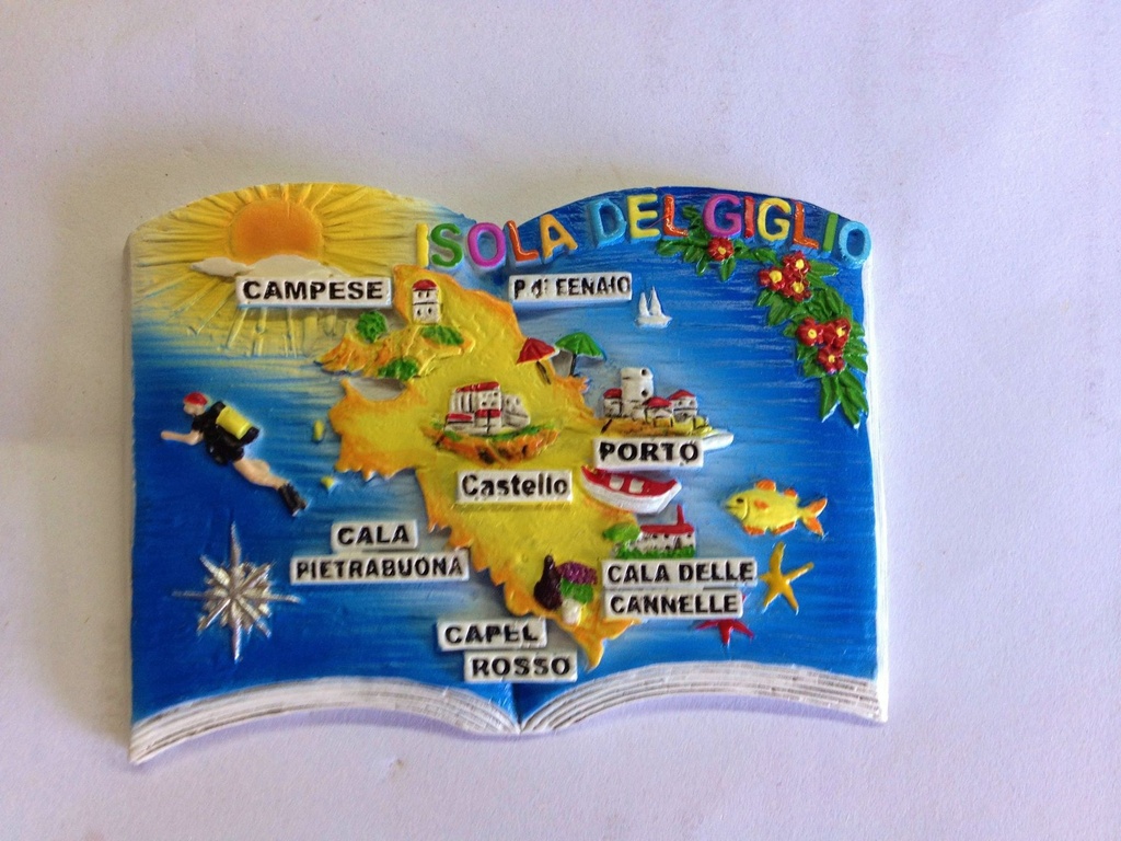 MAGNETE RESINA LIBRO IS. DEL GIGLIO 