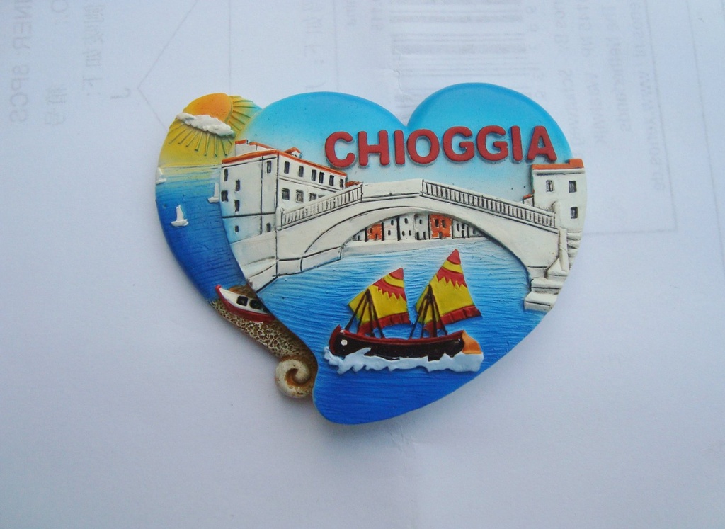 MAGNETE RESINA DOPPIOCUORE CHIOGGIA 