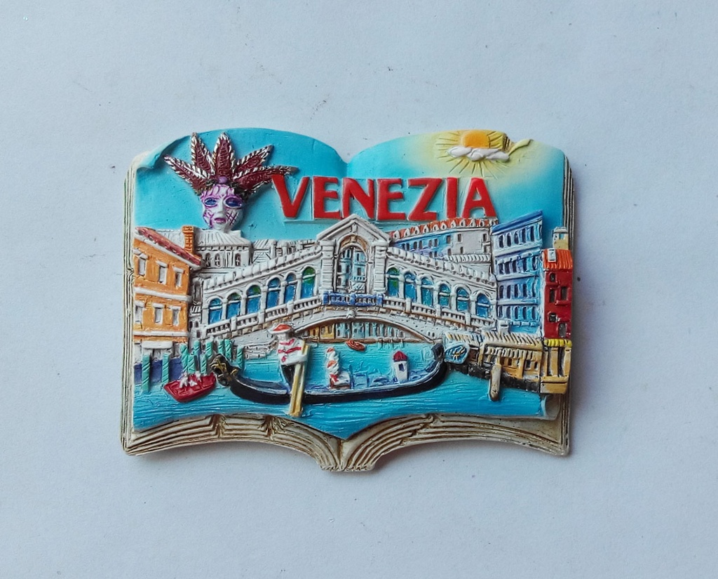MAGNETE RESINA LIBRO VENEZIA 