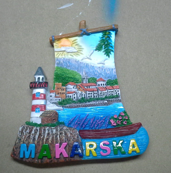 MAGNETE RESINA FARO+BARCA MAKARSKA 