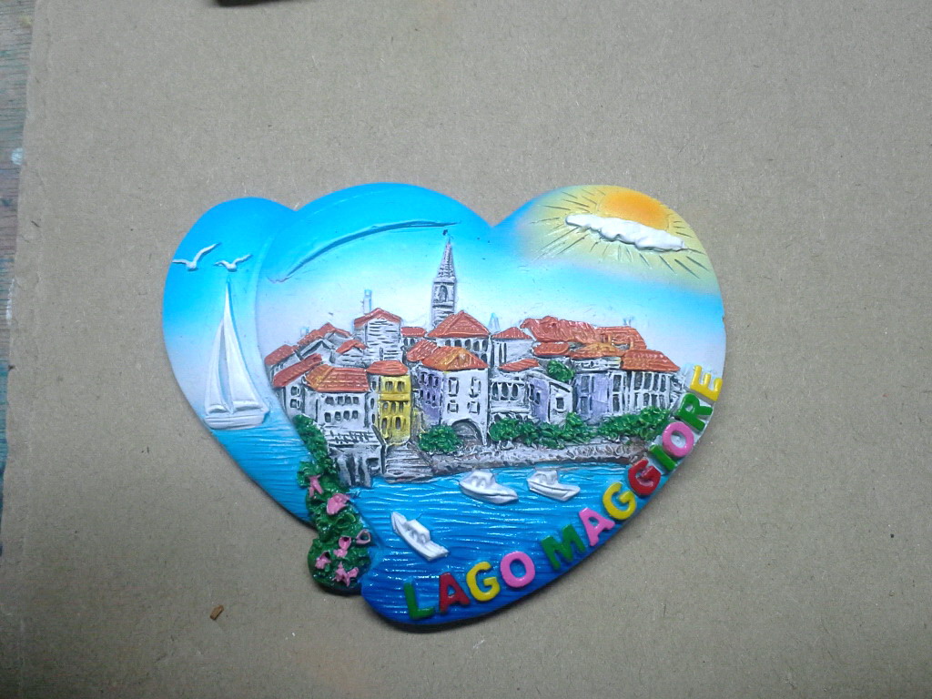 MAGNETE RESINA DOPPIOCUORE LAGO MAGGIORE 