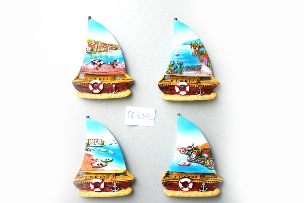 MAGNETI RESINA BARCA C/VEDUTA 4 MOD ASS 