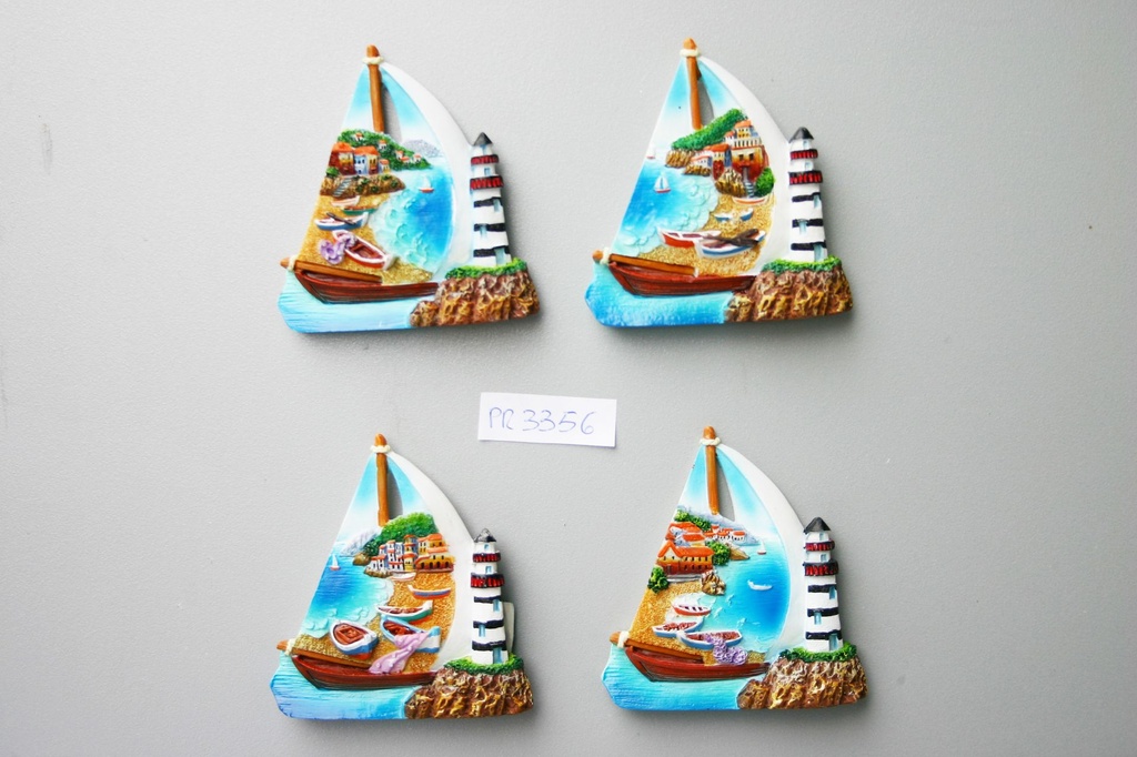 MAGNETE RESINA BARCA VEDUTA 4 MOD ASS 