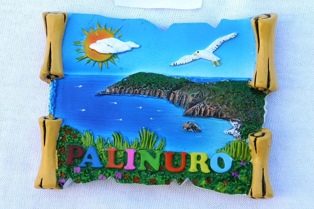 MAGNETE RESINA PERGAMENA VEDUTA PALINURO 