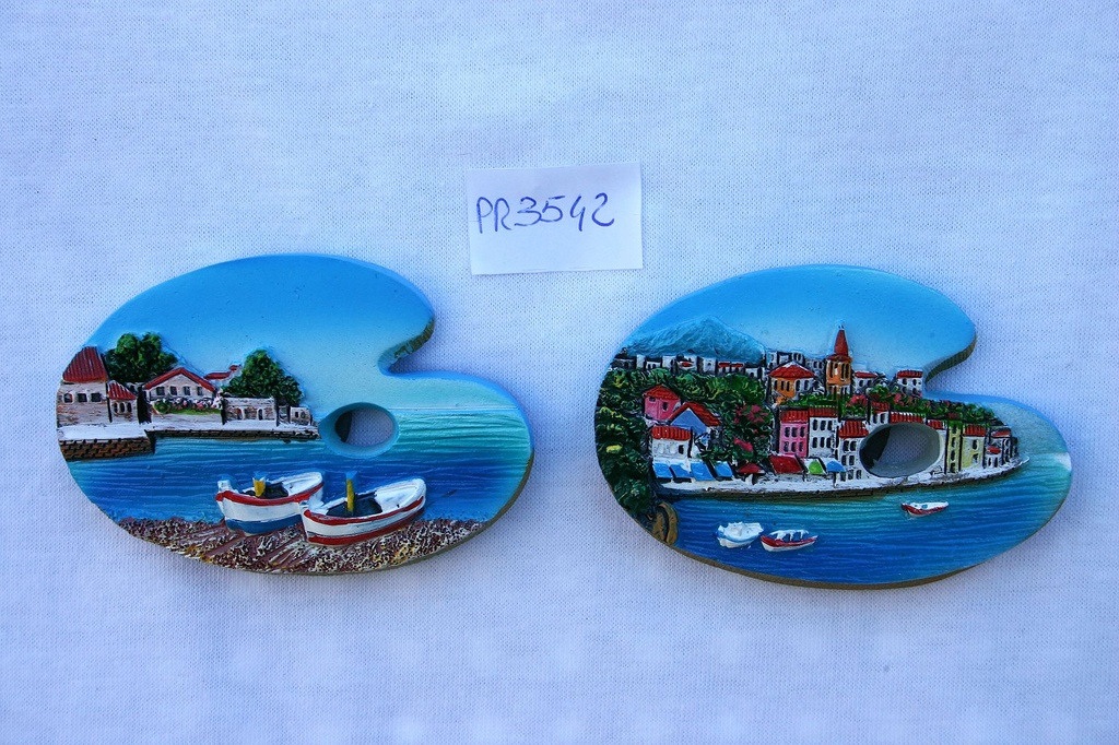 MAGNETE RESINA TAVOLOZZA 2 VEDUTE ASS. 