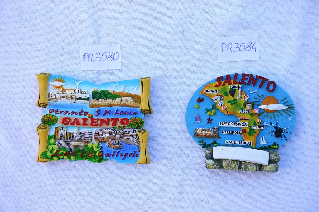 MAGNETE RESINA PERGAMENA 4 VEDUTE SALENTO 