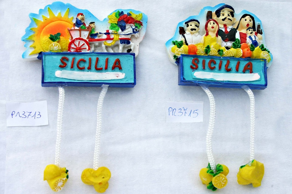 MAGNETE RESINA "FAMIGLIA" SICILIA C/PENDENTI 