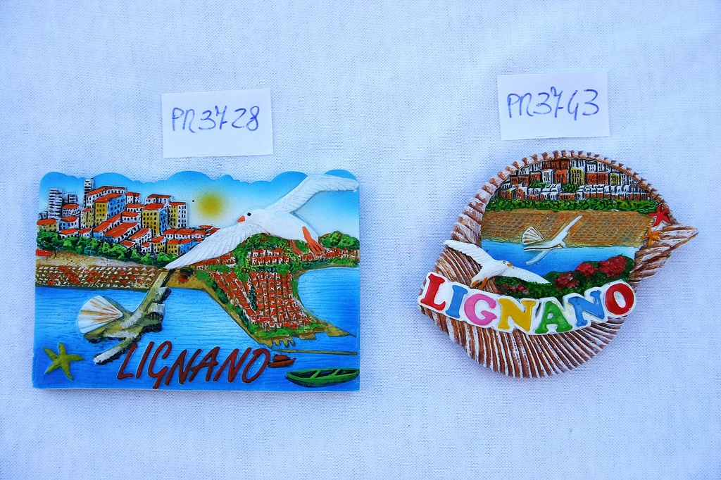 MAGNETE RESINA CONCHIGLIA VEDUTA LIGNANO 