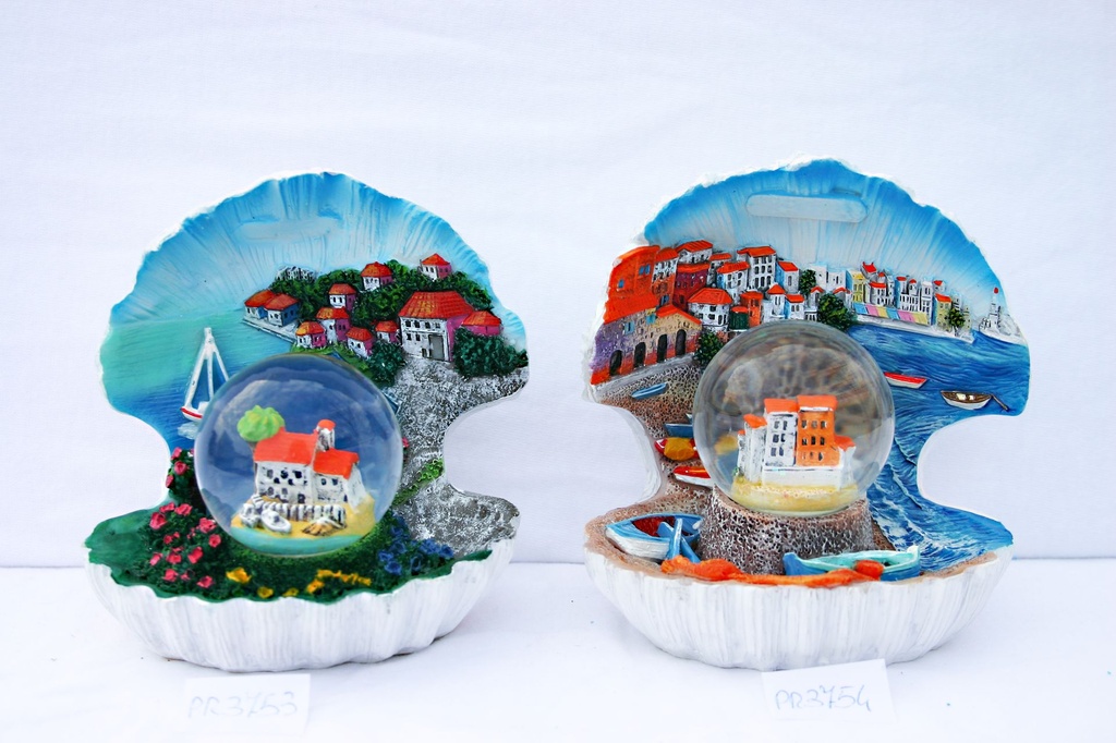 CAPPASANTA RESINA C/VEDUTA BARCHE E BOLLA NEVE 