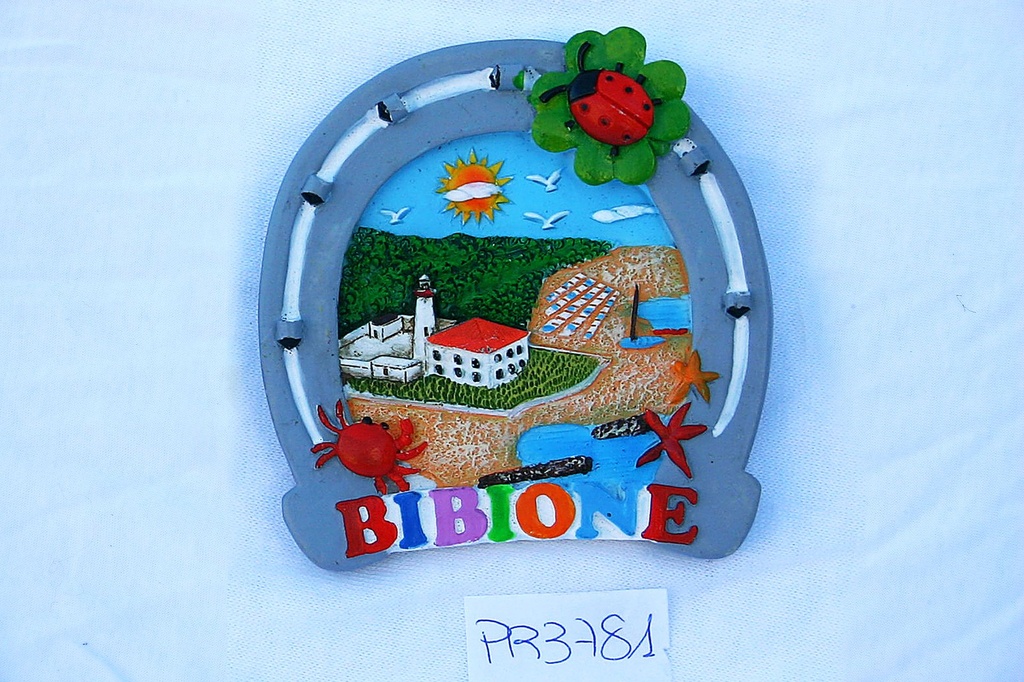 MAGNETE RESINA FERRO DI CAVALLO VEDUTA BIBIONE 