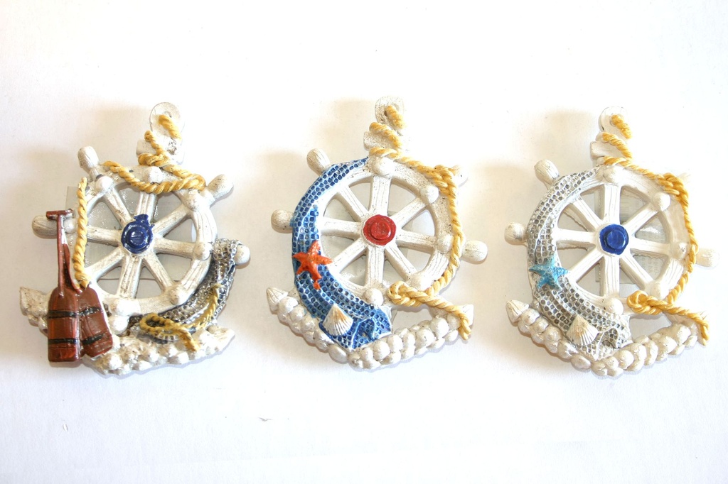 MAGNETE RESINA TIMONE ANCORA C/CONCHIGLIE 3 MOD 